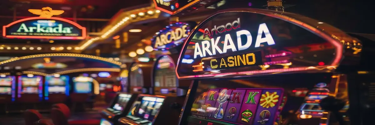 Яркий игровой автомат Arkada Casino в атмосфере современного казино